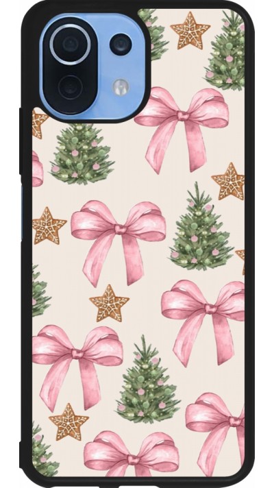 Coque Xiaomi Mi 11 Lite 5G - Silicone rigide noir Christmas 25 Vintage Ribbons