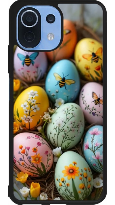 Coque Xiaomi Mi 11 Lite 5G - Silicone rigide noir Easter 2026 Eggs with bees
