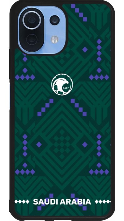 Coque Xiaomi Mi 11 Lite 5G - Silicone rigide noir Maillot de football Arabie saoudite 2026 personnalisable