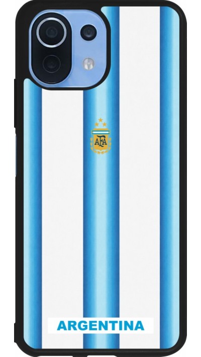 Coque Xiaomi Mi 11 Lite 5G - Silicone rigide noir Maillot de football Argentine 2026 personnalisable