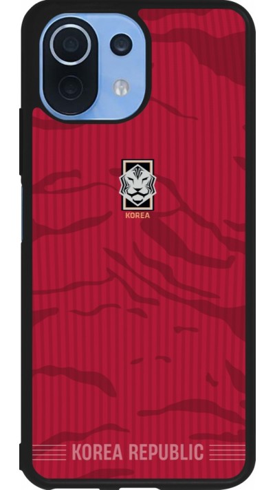Coque Xiaomi Mi 11 Lite 5G - Silicone rigide noir Maillot de football Corée du Sud 2026 personnalisable
