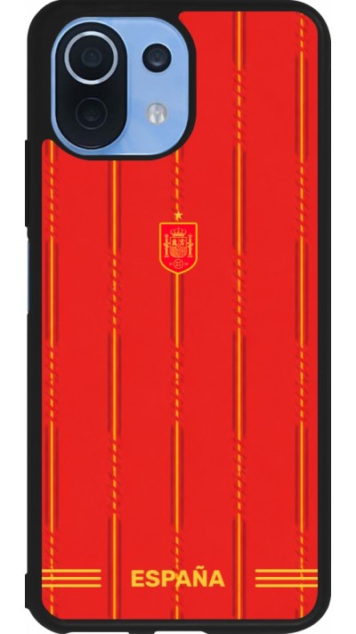 Coque Xiaomi Mi 11 Lite 5G - Silicone rigide noir Maillot de football Espagne 2026 personnalisable