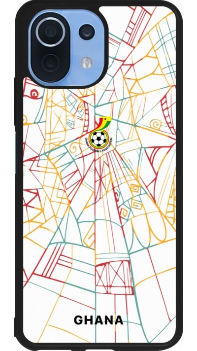Coque Xiaomi Mi 11 Lite 5G - Silicone rigide noir Maillot de football Ghana 2026 personnalisable