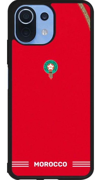 Coque Xiaomi Mi 11 Lite 5G - Silicone rigide noir Maillot de football Maroc 2026 personnalisable