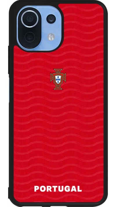 Coque Xiaomi Mi 11 Lite 5G - Silicone rigide noir Maillot de football Portugal 2026 personnalisable