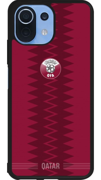 Coque Xiaomi Mi 11 Lite 5G - Silicone rigide noir Maillot de football Qatar 2026 personnalisable