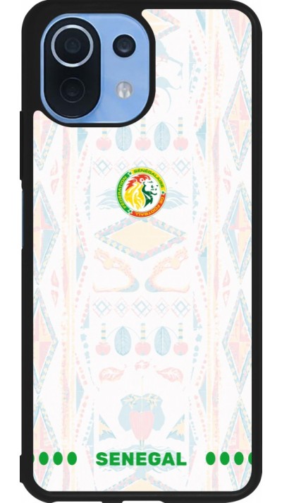 Coque Xiaomi Mi 11 Lite 5G - Silicone rigide noir Maillot de football Sénégal 2026 personnalisable