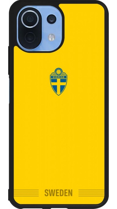 Coque Xiaomi Mi 11 Lite 5G - Silicone rigide noir Maillot de football Suède 2026 personnalisable