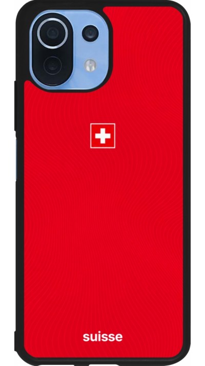 Coque Xiaomi Mi 11 Lite 5G - Silicone rigide noir Maillot de football Suisse 2026 personnalisable