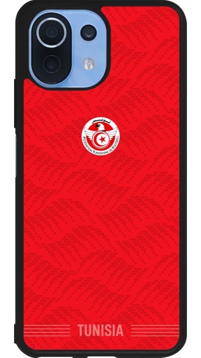 Coque Xiaomi Mi 11 Lite 5G - Silicone rigide noir Maillot de football Tunisie 2026 personnalisable