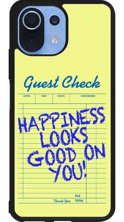 Coque Xiaomi Mi 11 Lite 5G - Silicone rigide noir Guest check 2026