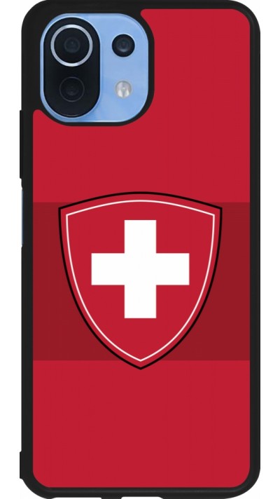 Coque Xiaomi Mi 11 Lite 5G - Silicone rigide noir Hockey World Championship Ecusson Suisse