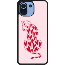 Coque Xiaomi Mi 11 Lite 5G - Silicone rigide noir Leopard with hearts 2026