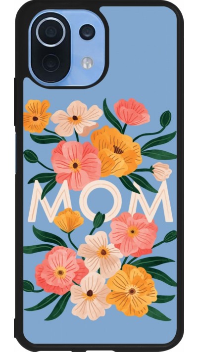 Coque Xiaomi Mi 11 Lite 5G - Silicone rigide noir Mom 2026 Flowers