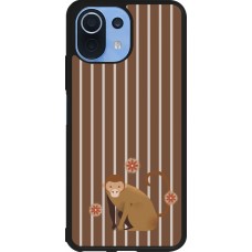 Coque Xiaomi Mi 11 Lite 5G - Silicone rigide noir Monkey with stripes