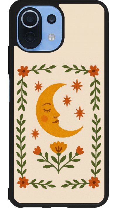 Coque Xiaomi Mi 11 Lite 5G - Silicone rigide noir Half moon stamp 2026