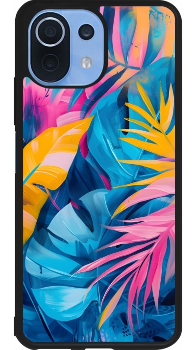 Xiaomi Mi 11 Lite 5G Case Hülle - Silikon schwarz Palms Blue