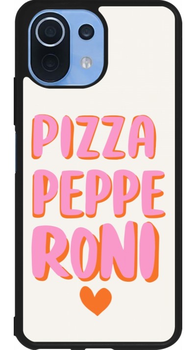 Coque Xiaomi Mi 11 Lite 5G - Silicone rigide noir Pizza pepperoni 2026