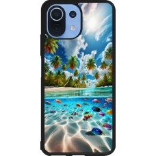 Coque Xiaomi Mi 11 Lite 5G - Silicone rigide noir Plage Paradis