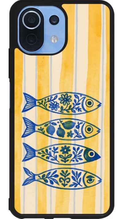 Coque Xiaomi Mi 11 Lite 5G - Silicone rigide noir Portuguese fish 2026