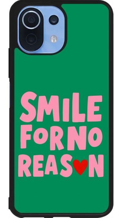 Coque Xiaomi Mi 11 Lite 5G - Silicone rigide noir Smile for no reason 2026