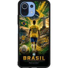 Coque Xiaomi Mi 11 Lite 5G - Silicone rigide noir Football Brésil splash 2026