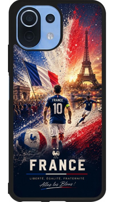 Coque Xiaomi Mi 11 Lite 5G - Silicone rigide noir Football France splash 2026