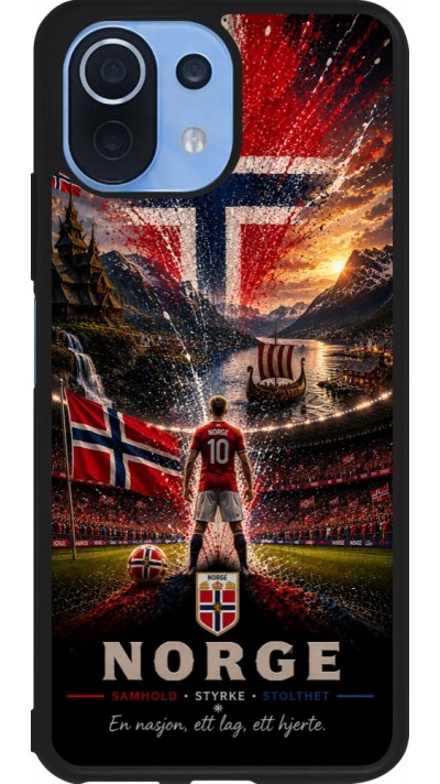 Coque Xiaomi Mi 11 Lite 5G - Silicone rigide noir Football Norvège splash 2026