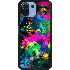 Coque Xiaomi Mi 11 Lite 5G - Silicone rigide noir Splash paint
