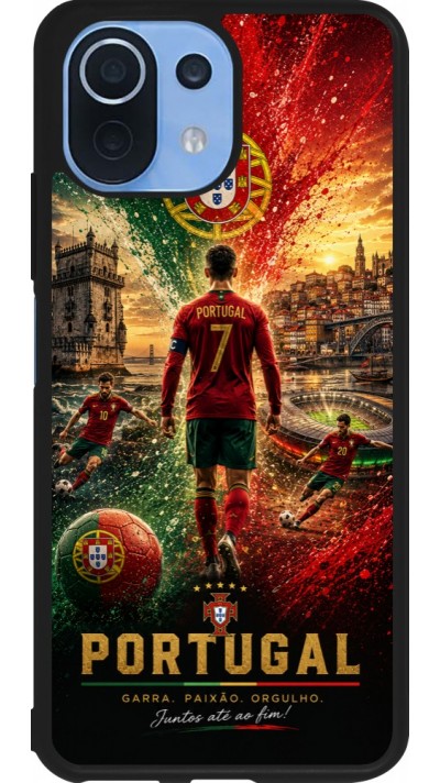 Coque Xiaomi Mi 11 Lite 5G - Silicone rigide noir Football Portugal splash 2026