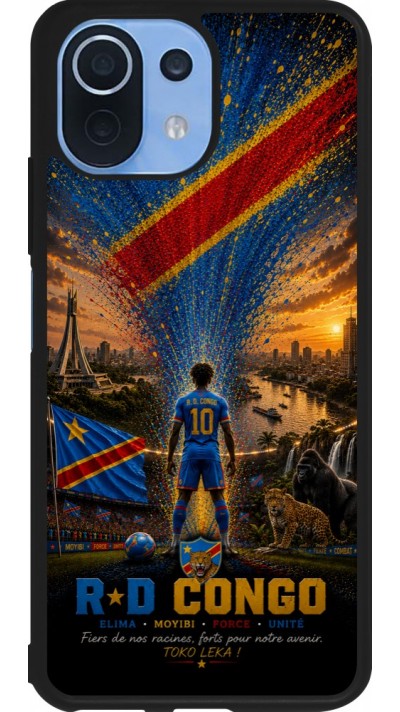 Coque Xiaomi Mi 11 Lite 5G - Silicone rigide noir Football République démocratique du Congo splash 2026