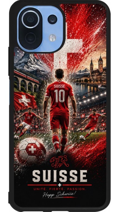 Coque Xiaomi Mi 11 Lite 5G - Silicone rigide noir Football Suisse splash 2026