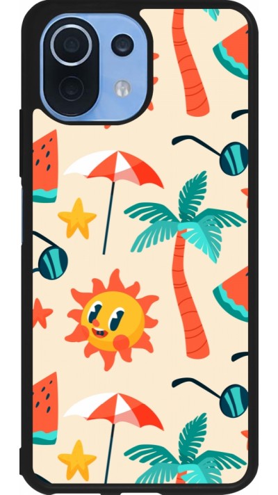 Coque Xiaomi Mi 11 Lite 5G - Silicone rigide noir Summer 2025 Pattern soleil