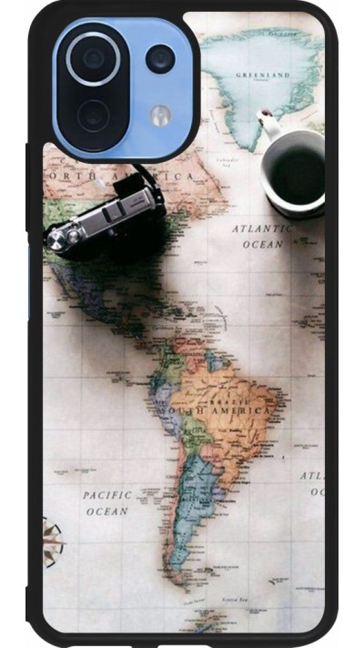 Coque Xiaomi Mi 11 Lite 5G - Silicone rigide noir Travel 01
