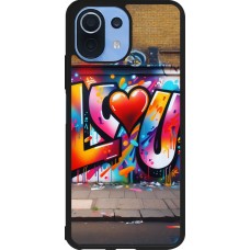 Coque Xiaomi Mi 11 Lite 5G - Silicone rigide noir Valentine 2025 Love U Tag