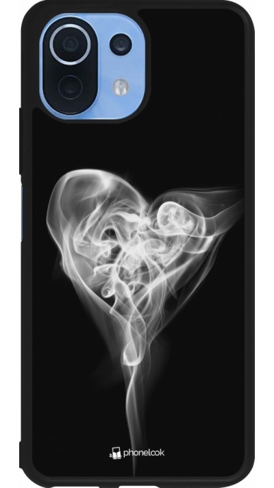 Coque Xiaomi Mi 11 Lite 5G - Silicone rigide noir Valentine 2022 Black Smoke