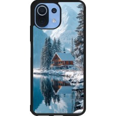 Coque Xiaomi Mi 11 Lite 5G - Silicone rigide noir Winter 25 Winter house forest day