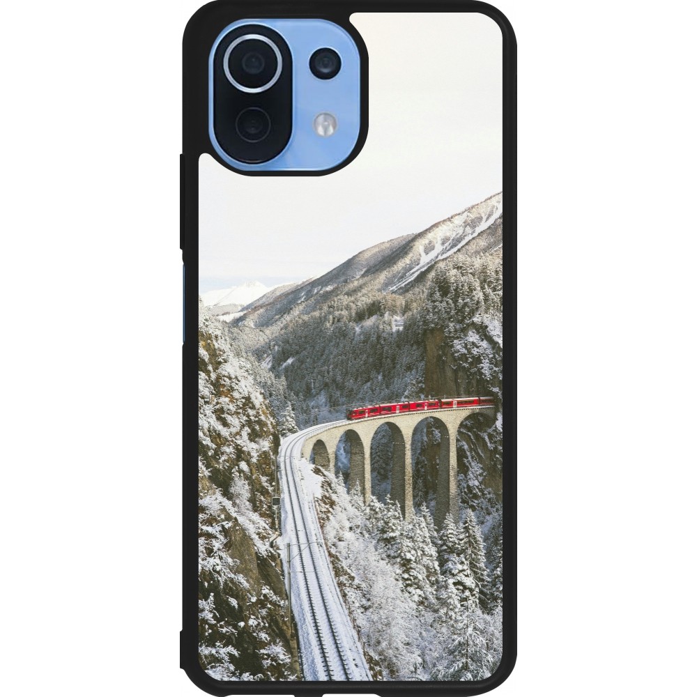 Coque Xiaomi Mi 11 Lite 5G - Silicone rigide noir Winter 25 Winter polar express