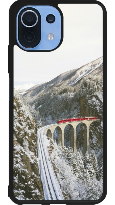 Coque Xiaomi Mi 11 Lite 5G - Silicone rigide noir Winter 25 Winter polar express