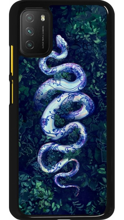 Coque Xiaomi Poco M3 - Serpent Blue Anaconda