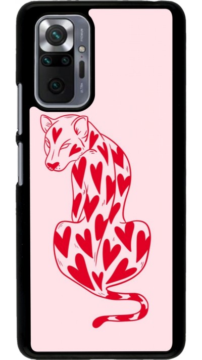 Coque Xiaomi Redmi Note 10 Pro - Leopard with hearts 2026