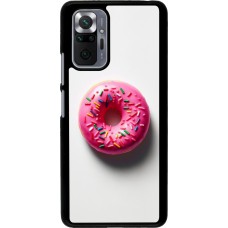 Xiaomi Redmi Note 10 Pro Case Hülle - Weisser Hintergrund, pinker Donut