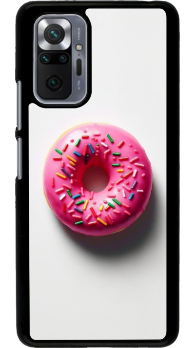 Coque Xiaomi Redmi Note 10 Pro - Weißer Hintergrund, pinker Donut