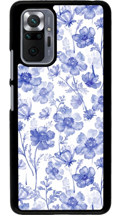 Coque Xiaomi Redmi Note 10 Pro - Spring 23 watercolor blue flowers