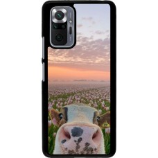 Coque Xiaomi Redmi Note 10 Pro - Cow with tulips 2026