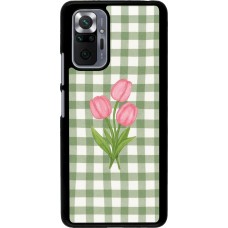 Coque Xiaomi Redmi Note 10 Pro - Green vichy tulips 2026