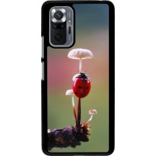 Coque Xiaomi Redmi Note 10 Pro - Ladybird on a mushroom 2026