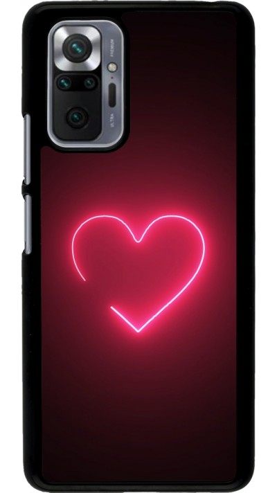 Coque Xiaomi Redmi Note 10 Pro - Valentine 2023 single neon heart