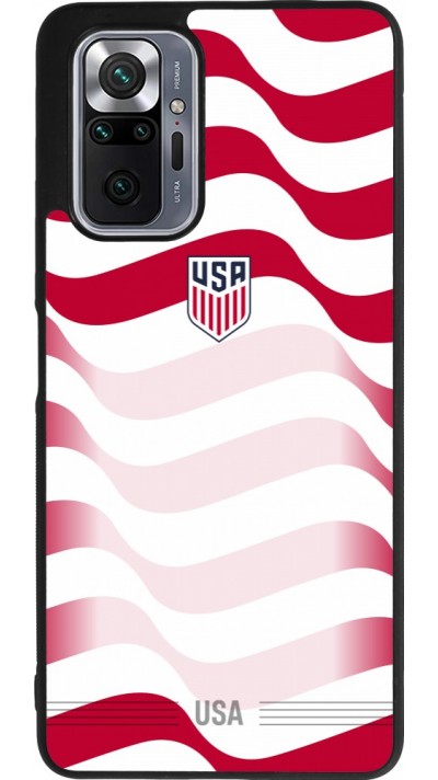Coque Xiaomi Redmi Note 10 Pro Max - Silicone rigide noir Maillot de football E?tats Unis 2026 personnalisable