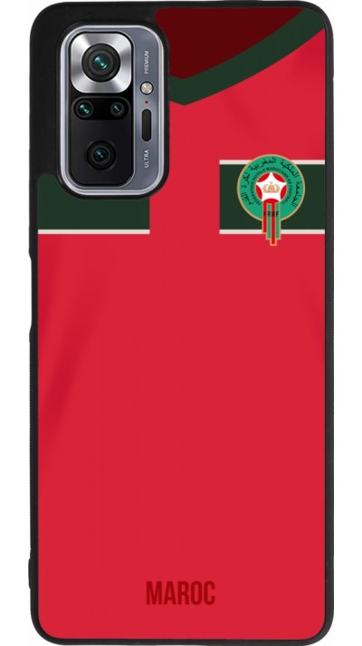 Xiaomi Redmi Note 10 Pro Max Case Hülle - Silikon schwarz Marokko 2022 personalisierbares Fussballtrikot